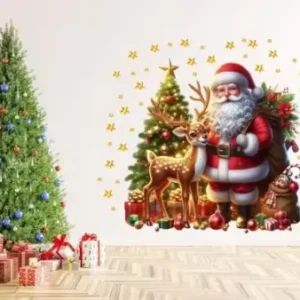 Hetshree Decor Santa Claus Christmas Decoration Wall Sticker for Home Living Room ( default, OS )