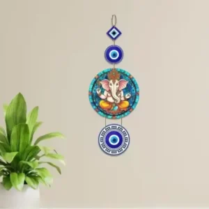 Ganesh Ji Wooden Wall Hanging – Religious Home Decor ( default, Standard )